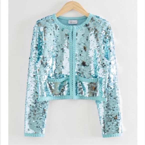 & Other Stories Jackets & Blazers - NWT & Other Stories Sequin Sweater Jacket